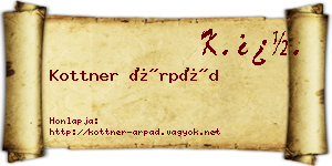 Kottner Árpád névjegykártya